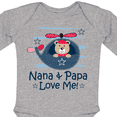 thumbnail image 4 of Inktastic Nana and Papa Love Me Grandson Boys Long Sleeve Baby Bodysuit, 4 of 5