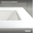 thumbnail image 3 of Kohler K-2874 Canvas 19.44" Undermount Enameled Cast Iron Sink - Black, 3 of 5