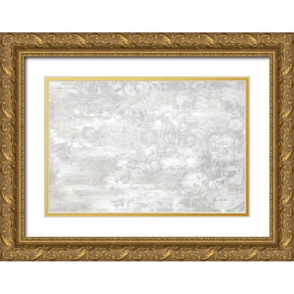 Murdock, Ramona 14x11 Gold Ornate Wood Framed with Double Matting Museum Art Print Titled - Frosty Abstract I