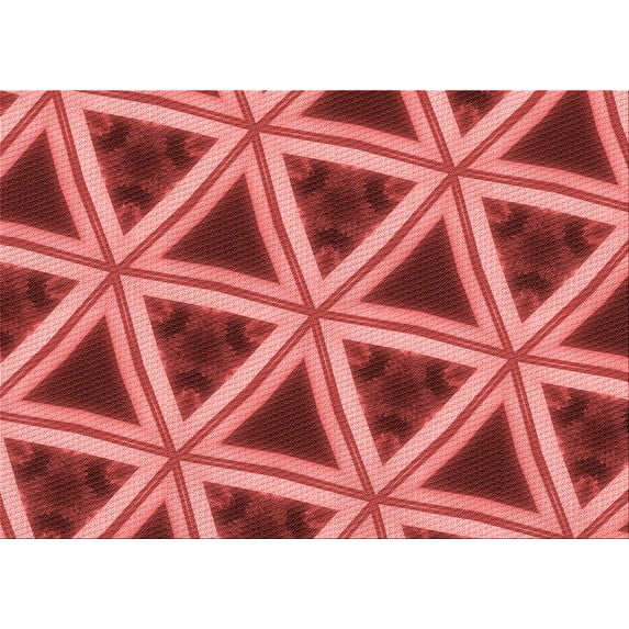 Ahgly Company Machine Washable Indoor Rectangle Transitional Red Area Rugs, 5' x 7'