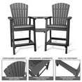 thumbnail image 6 of Ataucjin Outdoor Bar Height Adirondack Chairs with Connecting Tray, Balcony Chairs Recycled Poly Adirondack for Deck, Backyard, Outdoor Tall Adirondack Chairs Weather Resistant Set of 2, 6 of 7