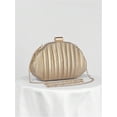 thumbnail image 2 of JKCCZLL QWINEE Women's Shell Shaped Clutch Purse Ruched Mini Crossbody Bag Elegant Evening Handbag with Chain Strap,Gold,1, 2 of 5