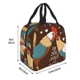 thumbnail image 2 of Yiaed Rooster And Chicken Print Insulated Lunch Bag Reusable Cute Tote Lunch Box, Leakproof Cooler Lunch Bags for Work Office Travel School Picnic, 2 of 5