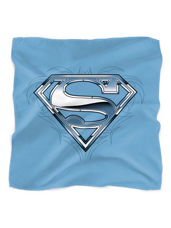 Superman Tribal Chrome Shield Bandana (21 in x 21 in)