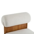 thumbnail image 5 of GDF Studio Modern Boucle Fabric Lounge Chairs, Accent Chairs with Rolled Backrests, Solid Wood Frame, Beige, Set of 2, 5 of 9