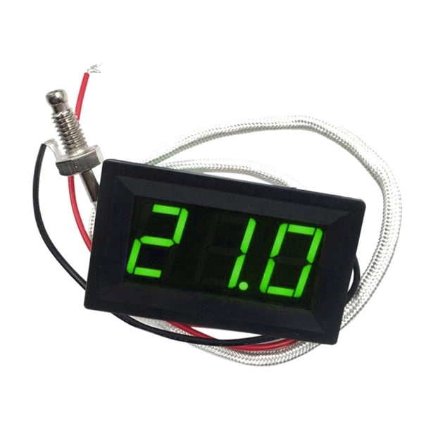Dispositivo universal de medición de temperatura de CC con LED y sensores de sonda de 30 a 800 Verde