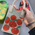 thumbnail image 1 of Bolso para móvil, bolso de punto, bolso de mano de gran capacidad, bolso bandolera para estudiantes, bolso de lana, 1 of 6