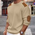 thumbnail image 4 of Autumn and winter men's sweater round neck long sleeve stitching pullover slim sweater, 4 of 5