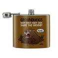 thumbnail image 2 of Groundhog Won't Share Funny Stainless Steel 5oz Hip Drink Kidney Flask, 2 of 3