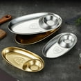 thumbnail image 3 of Modern Gold Finished 304 Steel Serving Dish Spacious Snacks Tray Corrosions Resistant For Homes Or Commercial Use, 3 of 12