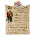 thumbnail image 6 of Kainsy 50th Anniversary Blanket Gifts for Dad Mom Grandpa Grandma Grandparents-Golden 50 Years of Marriage Gift for Husband Wife-for Couch Sofa Bed(50"x60"), 6 of 8