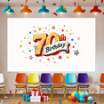 thumbnail image 5 of LUUFILx Colorful 70th Birthday Banner with Star and Confetti Elements Background Backdrop Party Supplies Photography Props for Birthday Party Decoration, 5 of 8