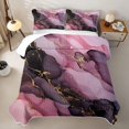 thumbnail image 2 of Homewish Black Pink Marble Twin Quilt Set,Modern Aesthetic Art Twin Coverlet Set,2pcs, 2 of 7