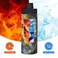 thumbnail image 5 of Cauagu Sunshine Jungle Dinosaur Print 18oz Vacuum Insulated Stainless Steel Water Bottle,Coffee Travel Mug Spill Proof with Lid,Thermos Cup for Keep Hot/Ice Water Drinks, 5 of 7