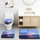 thumbnail image 1 of ABPHQTO Horizonte de Tokio Torre de Tokio y Puente Arcoíris Juego de alfombras de baño de 3 piezas Alfombra de baño Alfombra de contorno y tapa de inodoro, 1 of 2