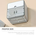 thumbnail image 2 of OFFIGAM White Wall Mounted Toilet Paper Holder with Storage Box Bathroom Organizer Rack, 2 of 7