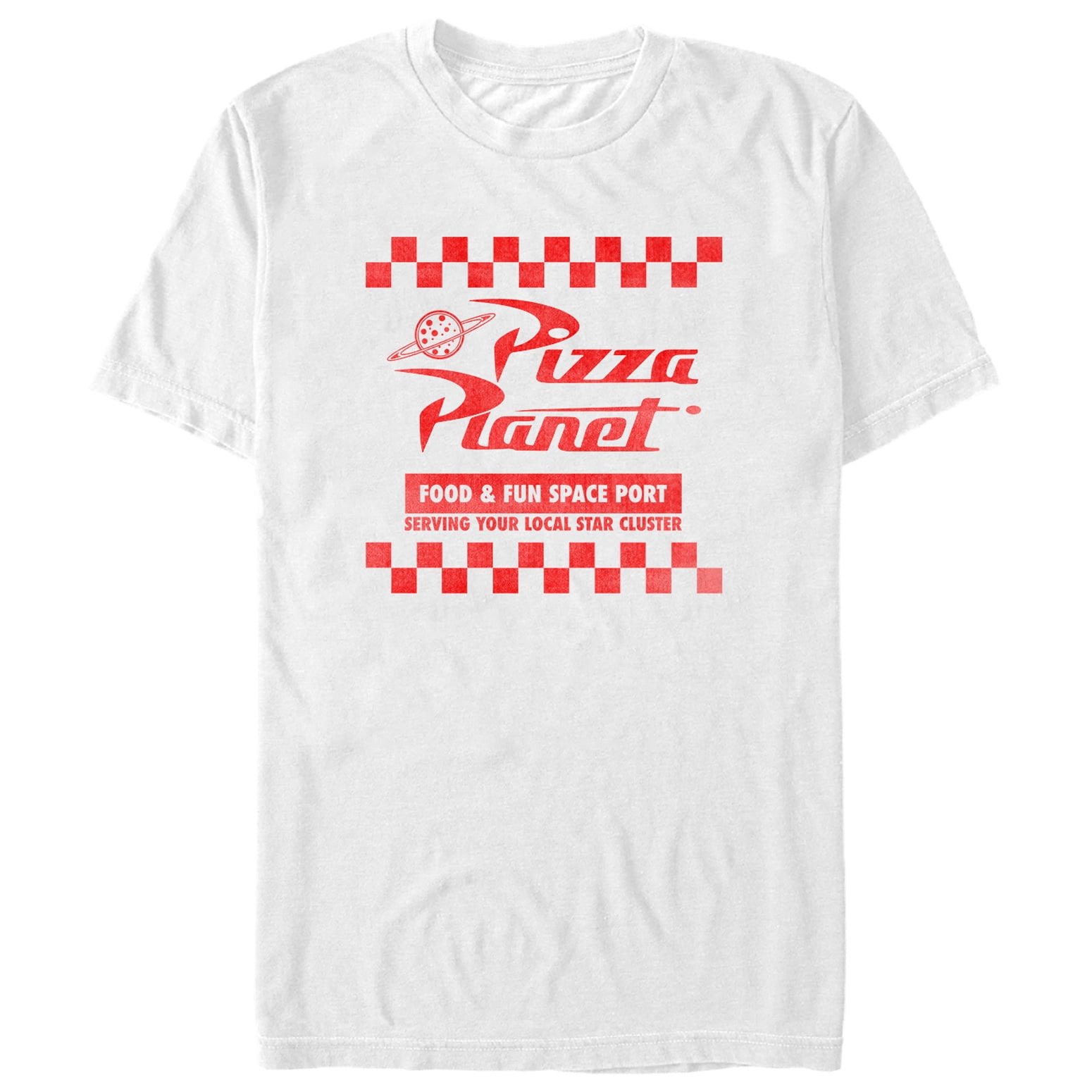 Men's Toy Story Pizza Planet Logo Graphic Tee White X Large
