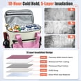 thumbnail image 2 of Backpack Cooler for Women, AYAMAYA Stylish 36 Cans Leakproof Soft Cooler Backpack, Waterproof Insulated Lunchbox for Camping Beach Work Picnic Travel, Pink, 2 of 7
