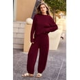 thumbnail image 3 of PRETTYGARDEN Women's Winter 2 Piece Sweater Set Casual Pullover Top High Waisted Sweatpants Tracksuit Lounge Outfits, 3 of 10