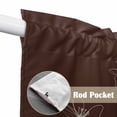 thumbnail image 4 of Brown Floral Swag Valances for Windows, Kitchen Window Curtains Over Sink, Spring Flower Window Treatment Curtains for Living Room/Bedroom Curtains 2 Panel Sets 36"x45", 4 of 8