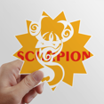 thumbnail image 1 of Autocollant Vinyle Soleil Images d'Insectes Naturels Scorpion pour Bagages Graffiti Fleur, 1 of 3