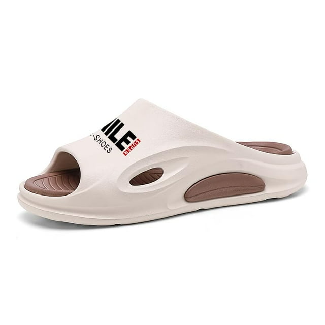Men's Beach Slippers with Soft Low Arch Support Comfortable Thick Sole Anti Slip Easy To Clean