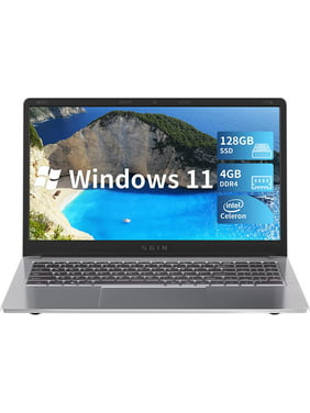 SGIN 15.6inch Laptop 4GB DDR4 128GB SSD Windows 11 Laptop Computer with Intel Celeron J4105 up to 2.8GHz Full HD 1920x1080 Laptops Computer