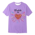 thumbnail image 4 of Shadoumai Shirts for Girls Floral Printed Crewneck Shirt Short Sleeve T Shirts Active Fit Pullover Tops Clothes for Girls, 4 of 4