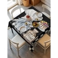 thumbnail image 2 of Chef Gnomes Suqare Tablecloth - 54 x 54 Inch, Black White Plaid Dessert Maker Cake Waterproof & StainResistant Tablecloth, Washable Oil-proof Table Cover for Dining/Party/Wedding/Camping/Buffet, 2 of 9