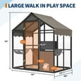 thumbnail image 3 of Aluminum Walk-In Large Outdoor Cat Enclosure,Large Outdoor Catio for Multiple Cats,Outside Cattery with Weatherproof Roof with Channels,Side Door,UV Proof Cover,Huge Condo,Platform(ship in 2 boxes), 3 of 8