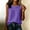 Purple, variant on Womens Cotton Linen Tank Tops Summer Sleeveless Crew Neck Basic Shirts Pleated Front Loose Casual Tops
