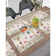 thumbnail image 3 of Easter Placemats Set of 6, Tulip Flowers Spring Floral Placemat for Dining Table Decorations, Eucalyptus Leaves Place Mats, Spring Table Mats for Kitchen Dinner Seasonal Holiday Party Decor, 3 of 6