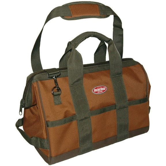 Bucket Boss Bucket Boss 60016 Gatemouth Tool Bag, Tan & Green