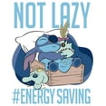 thumbnail image 2 of Men's Lilo & Stitch Not Lazy, Saving Energy  Graphic Tee White 3X Large, 2 of 5