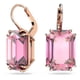 thumbnail image 2 of Pendientes Swarovski Millenia de cristal tallado en octágono rosa, 2 of 6