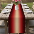 thumbnail image 4 of Dark Red Ombre Table Runner 48 Inches, Modern Yellow Gradient Farmhouse Art Bed Runner Dresser Scarves Tabletop for Indoor Outdoor Parties/Ceremony/Banquet, 13" x 48", 4 of 8