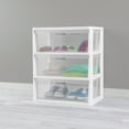 thumbnail image 5 of Sterilite Wide 3 Drawer Tower, Versatile Storage with Clear Drawers Become Removable Bins, Easy to Assemble, White, 5 of 12