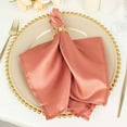 thumbnail image 2 of BalsaCircle 10 Pieces 20" Cinnamon Rose Satin Dinner Napkins Wedding Party, 2 of 8