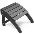 thumbnail image 1 of Repose-pieds Ottoman Adirondack en HDPE Résistant aux Intempéries, Tabouret Repose-Pieds de Patio Extérieur pour Chaise Adirondack – Design à Lattes, Robuste – Lot de 1 / Lot de 2 / Lot de 4 – Gris Foncé / Bleu / Noir, 1 of 7
