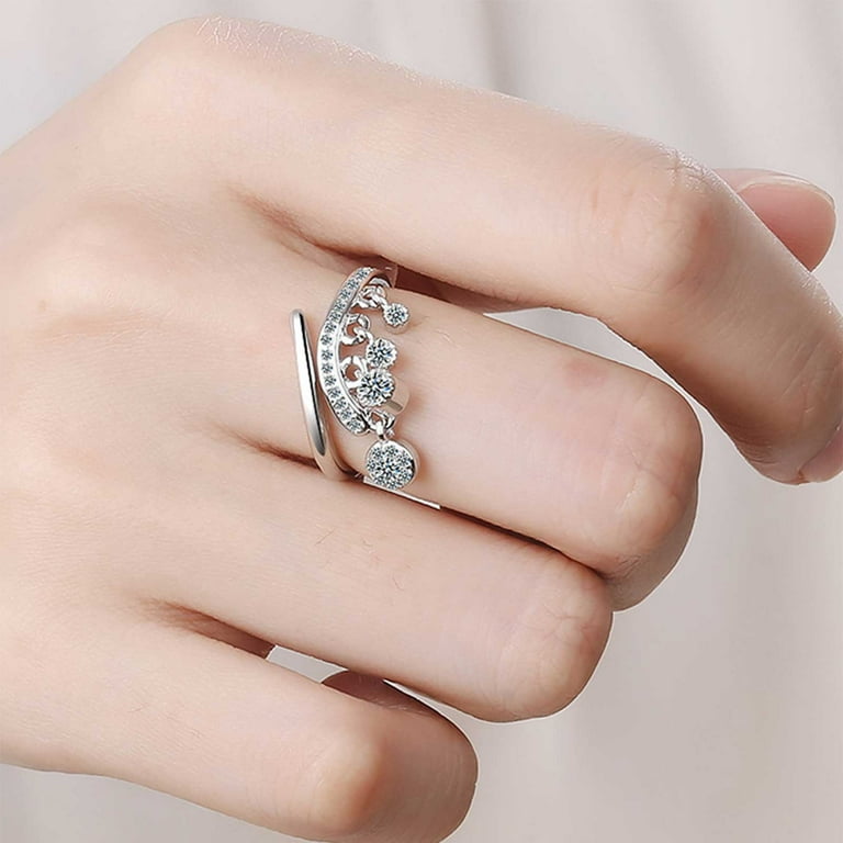 YIGZYCN Dangle Ring Tiny Open Rings Statement Finger Rings Dainty