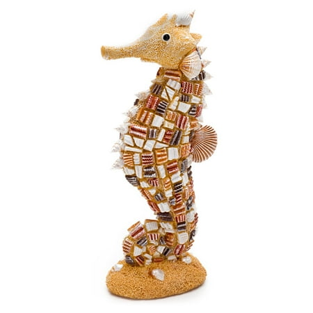 Penn Plax Lighthouse with Seashell Sculptures Aquarium Ornament