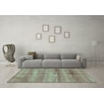 thumbnail image 3 of Ahgly Company Indoor Round Abstract Light Blue Modern Area Rugs, 6' Round, 3 of 4