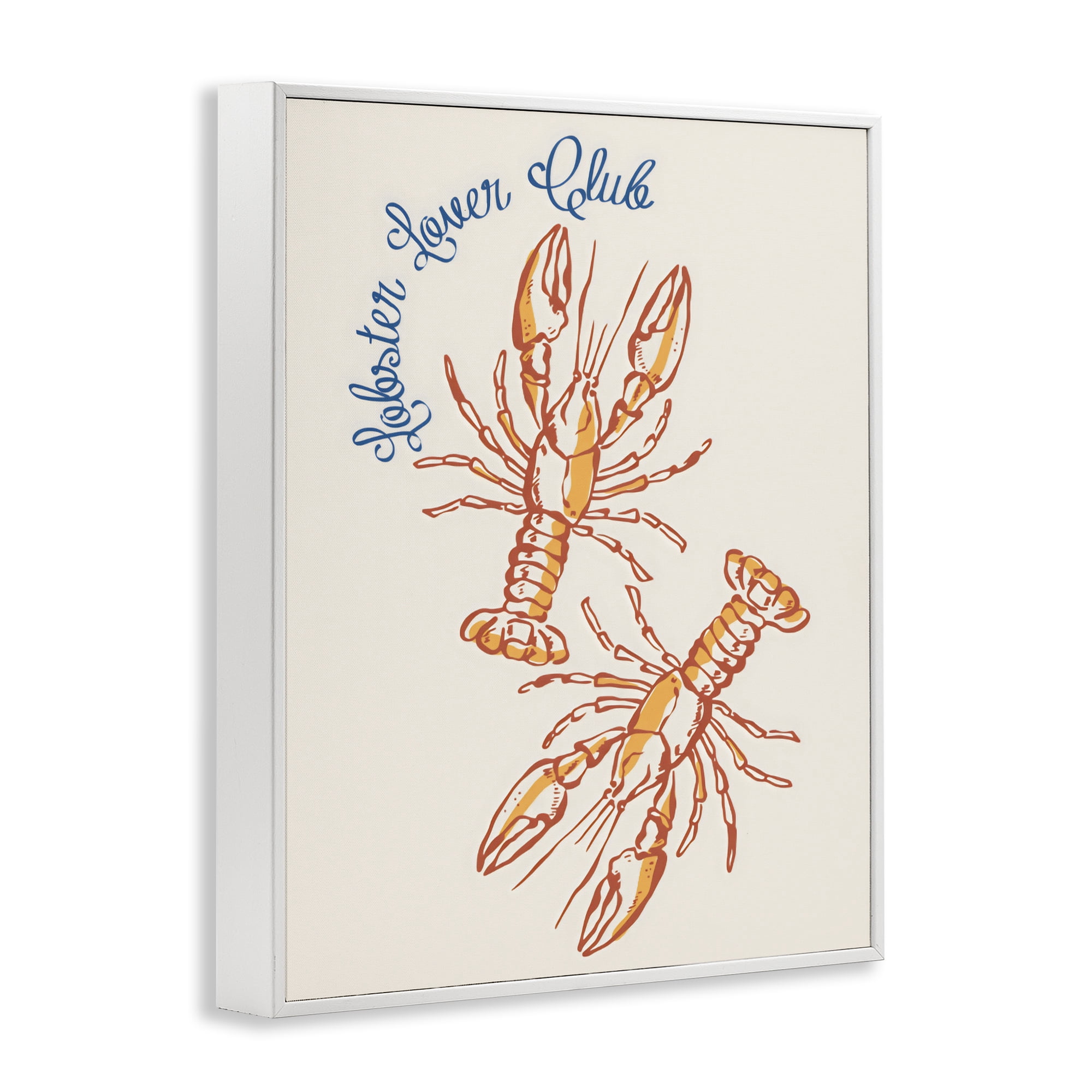 Stupell Industries Lobster Lover Club White Framed Giclee Art, design by The Prints Vibe