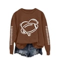thumbnail image 3 of YVNAURA Womens Fall Winter Crew Neck Sweatshirt Loose Fit Long Sleeve Casual Pullover Oversized Round Neck Tunic Top Cozy Fleece for Daily Wear 2026, Coffee,L, 3 of 3