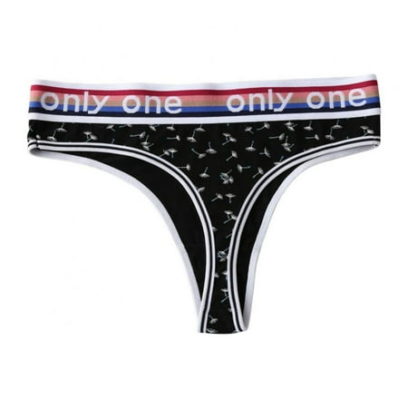 

Pretty Comy Womens Thong Underwear T Back Low Waist Sexy Cheeky Thong Breathable Panties
