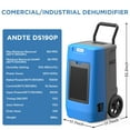 thumbnail image 5 of Andte 190 Pints Commercial Dehumidifier with Pump for 3,000 Sq. Ft. - Industrial-Grade Moisture Removal for Basements, Garages & Water Damage Restoration, 5 of 10
