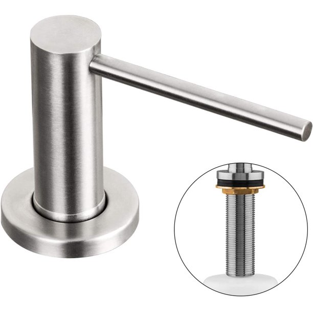 Stainless BuiltIn Hand Pump Soap Dispenser for Kitchen & Bathroom Sink