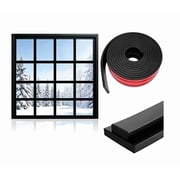 1 Roll Window Grille Inserts Grid Kit Self Adhesive Trim DIY Simulated Non Surround Grid Style Flexible Molding Trim for Window Frames (6.56ft/2m, Black)