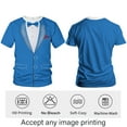 thumbnail image 3 of QTAGTESS Tuxedo T-Shirt Funny Suit Design Graphic T-Shirt Novelty Tux Shirt Fake Suit Tee with Bowtie, Unisex Adult, 3 of 7