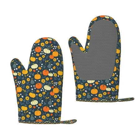 

Lukts Pumpkins And Sunflowers2 for Silicone Anti-Scalding Gloves Kitchen Lanyard Gloves for Grilling Baking Cooking